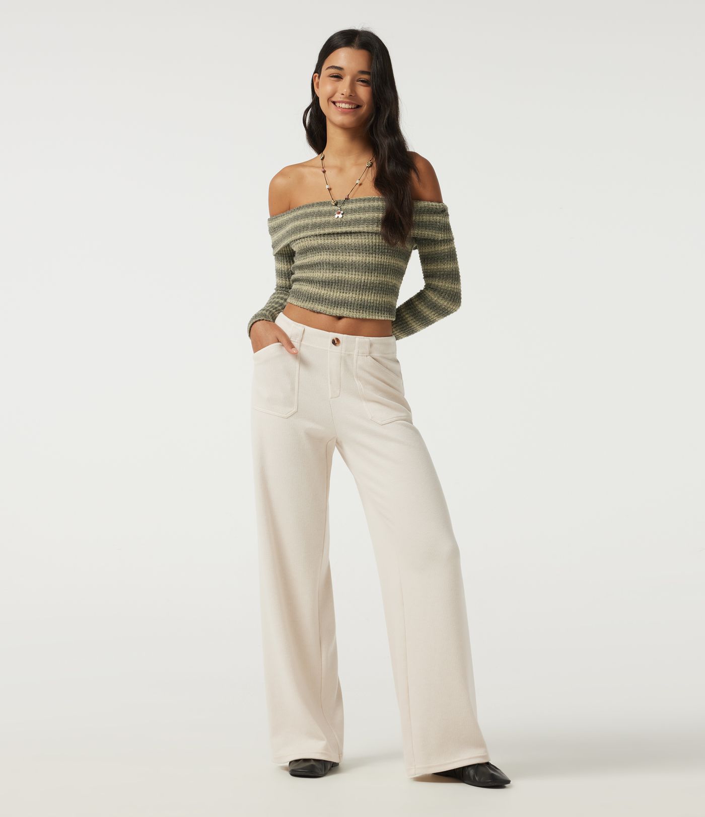 Low Rise Wide Leg Casual Pants with Pockets