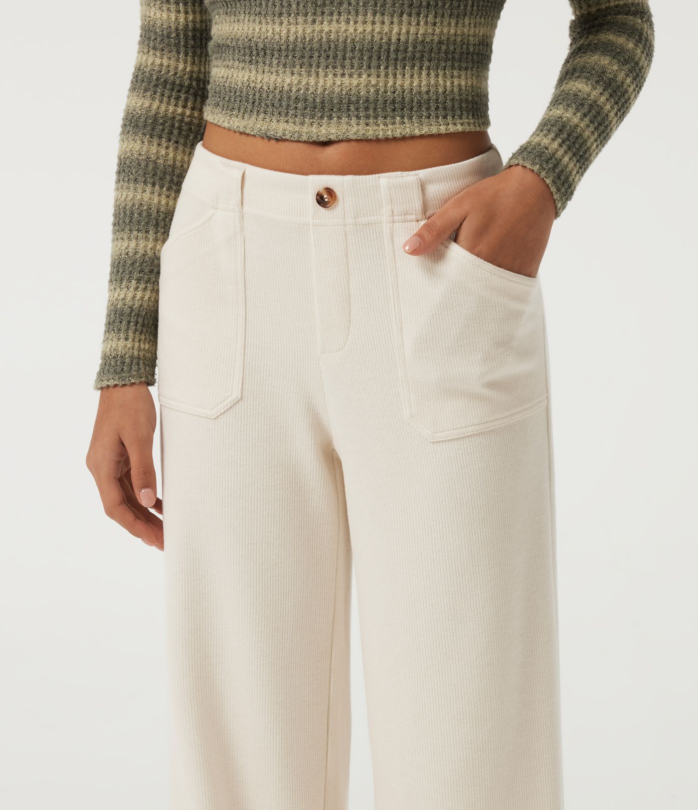 Low Rise Wide Leg Casual Pants with Pockets