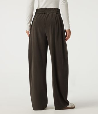 High Waisted Barrel Leg Corduroy Casual Pants with Pockets High Waisted Barrel Leg Corduroy Casual Pants with Pockets