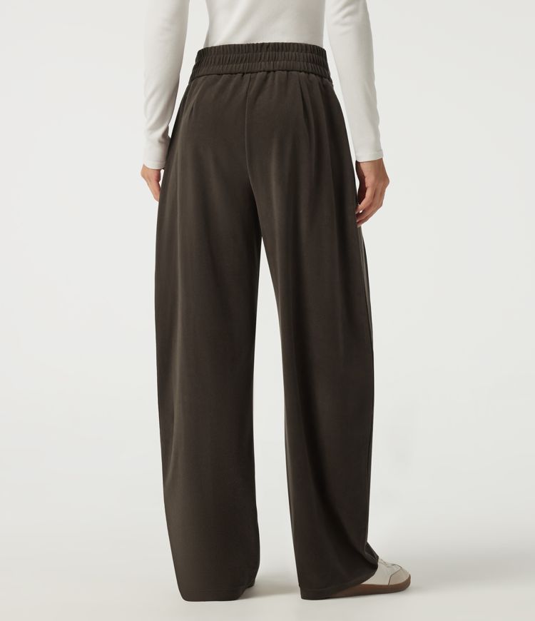High Waisted Barrel Leg Corduroy Casual Pants with Pockets High Waisted Barrel Leg Corduroy Casual Pants with Pockets