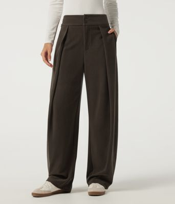 High Waisted Barrel Leg Corduroy Casual Pants with Pockets High Waisted Barrel Leg Corduroy Casual Pants with Pockets