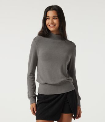 Mock Neck Long Sleeve Casual Top Mock Neck Long Sleeve Casual Top
