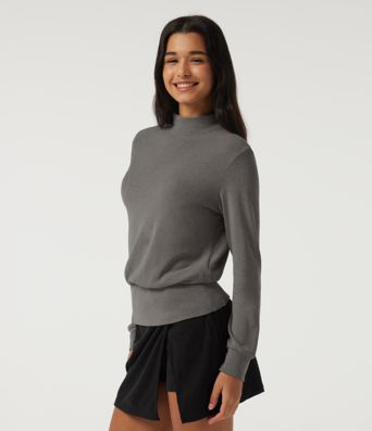 Mock Neck Long Sleeve Casual Top Mock Neck Long Sleeve Casual Top