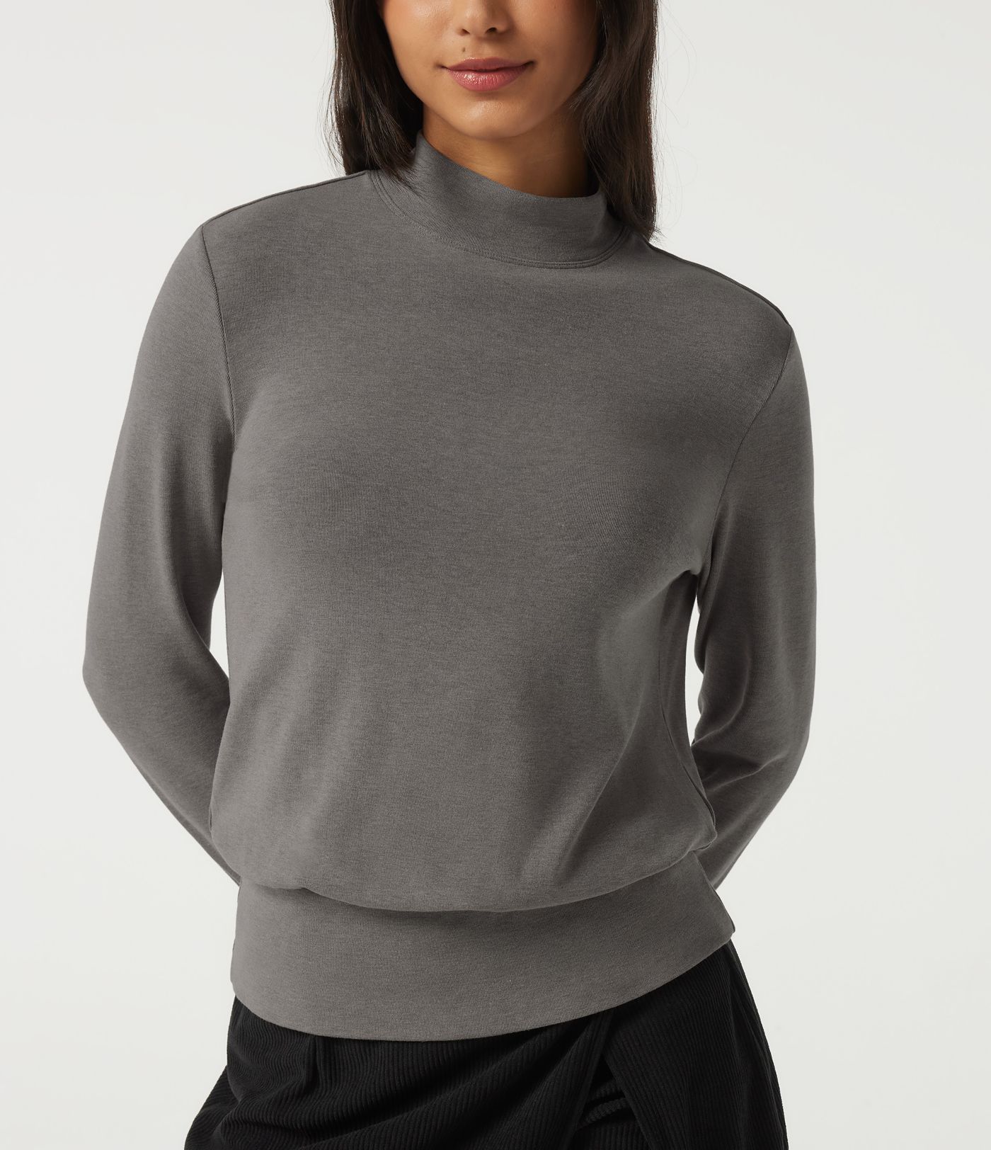 Mock Neck Long Sleeve Casual Top Mock Neck Long Sleeve Casual Top