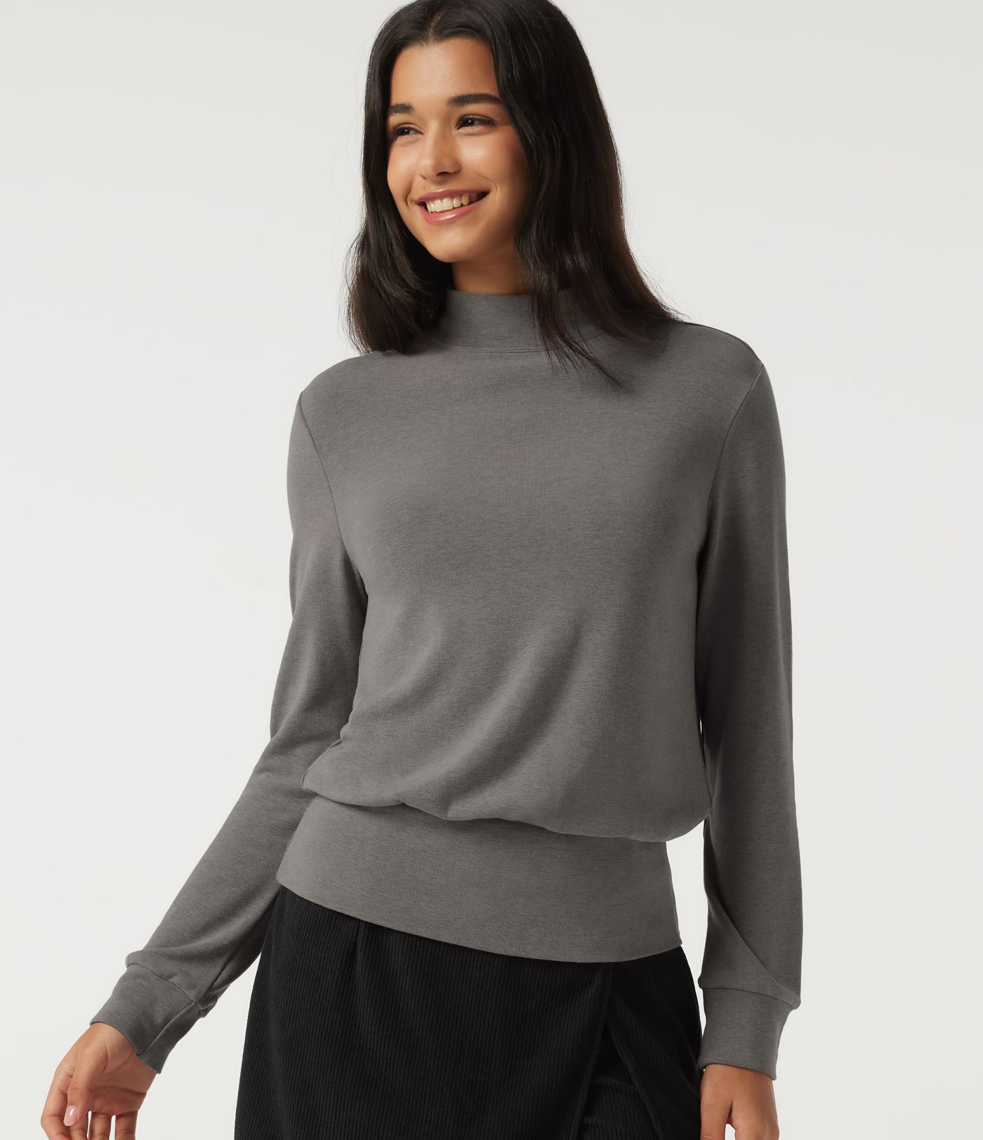 Mock Neck Long Sleeve Casual Top Mock Neck Long Sleeve Casual Top