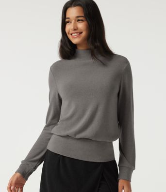 Mock Neck Long Sleeve Casual Top Mock Neck Long Sleeve Casual Top