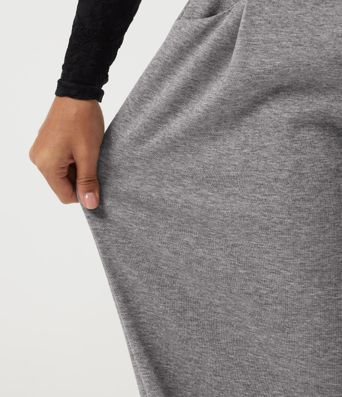 Mid Rise Crossover Wide Leg Casual Sweatpants with Pockets