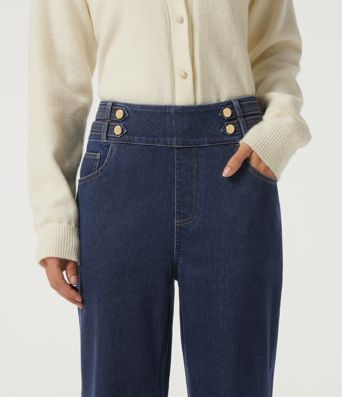 Halara Flex™ High Waisted Casual Cotton Flare Jeans with Pockets 