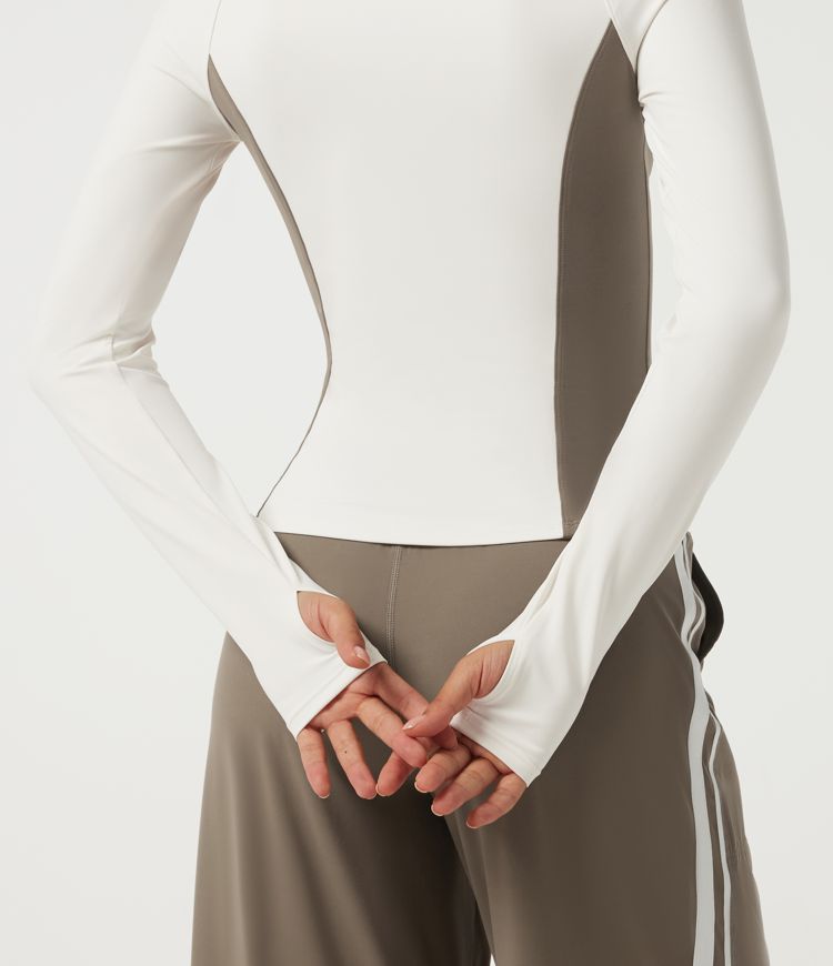 Halara UltraSculpt™ Long Sleeve Color Block Yoga Active Jacket with Pockets