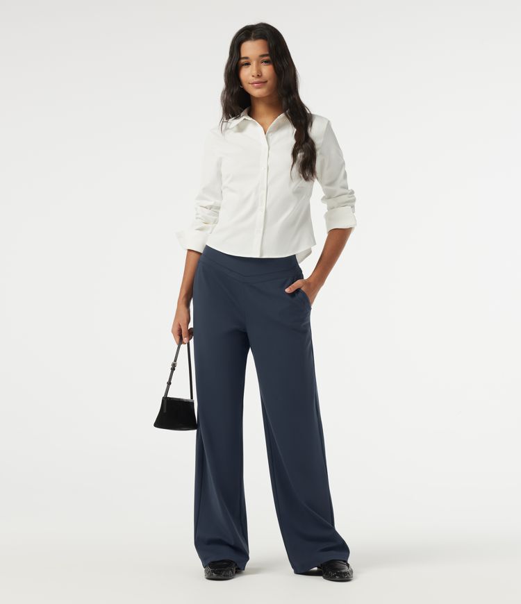 Halara Flex™ DayStretch pantaloni da lavoro a vita alta a gamba dritta con tasche