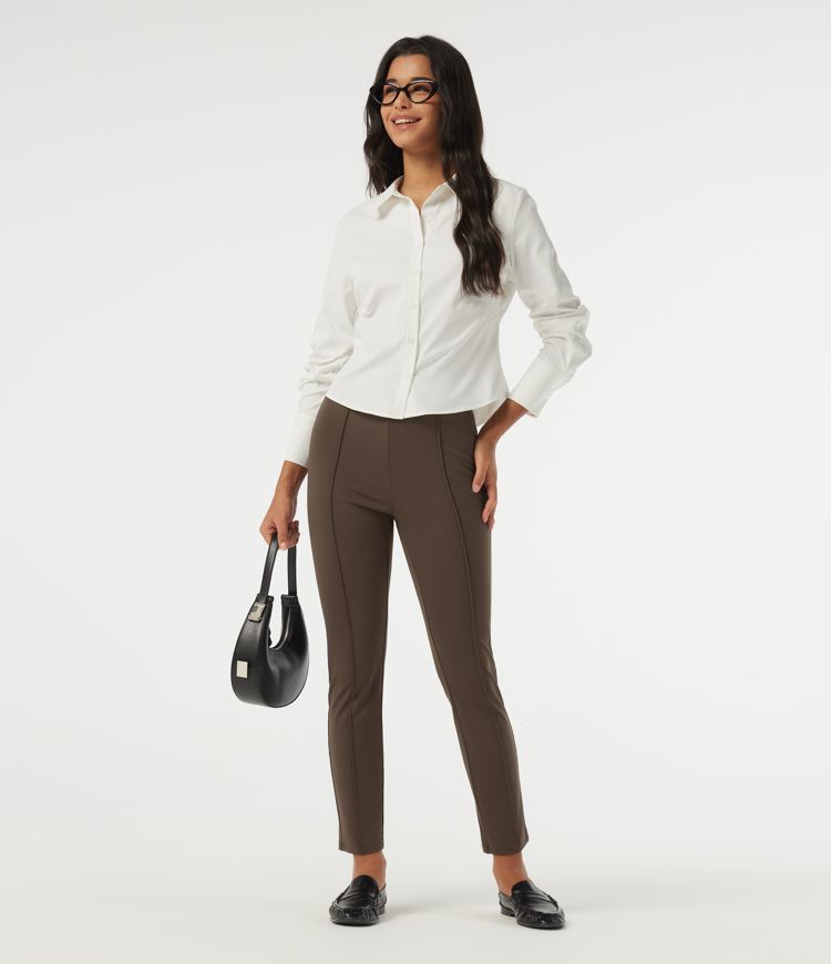 DayStretch High Waisted Slim Pintuck Work Pants DayStretch High Waisted Slim Pintuck Work Pants