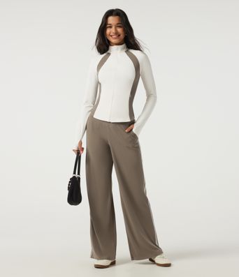 Halara UltraSculpt™ Long Sleeve Color Block Yoga Active Jacket with Pockets