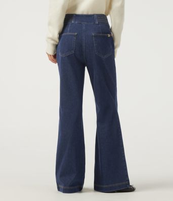 Halara Flex™ High Waisted Casual Cotton Flare Jeans with Pockets 