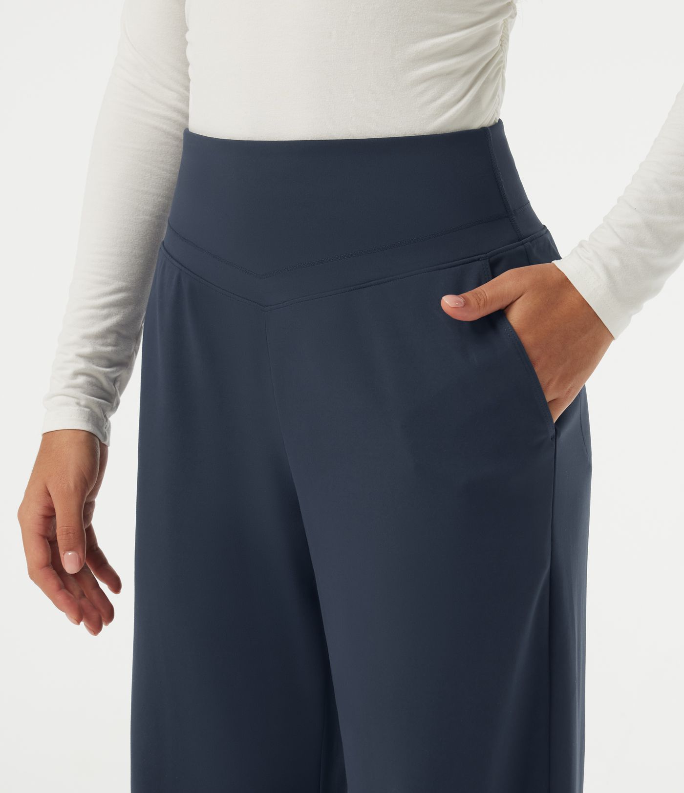 Halara Flex™ DayStretch pantaloni da lavoro a vita alta a gamba dritta con tasche