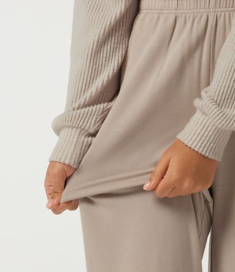 High Waisted Straight Leg Lounge Pants with Pockets High Waisted Straight Leg Lounge Pants with Pockets