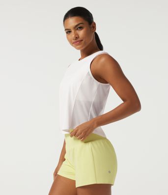 SoftlyZero™ Airy InstantCool Round neck Contrast Mesh Curved Hem Running Tank Top