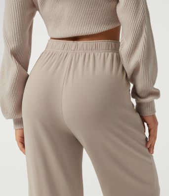 High Waisted Straight Leg Lounge Pants with Pockets High Waisted Straight Leg Lounge Pants with Pockets