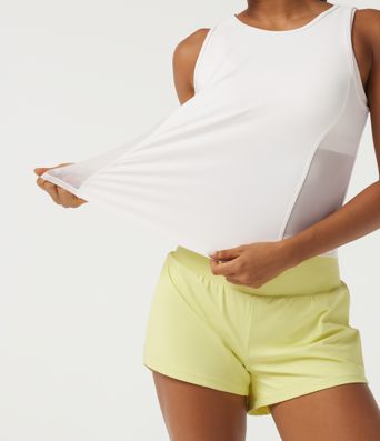 SoftlyZero™ Airy InstantCool Round neck Contrast Mesh Curved Hem Running Tank Top