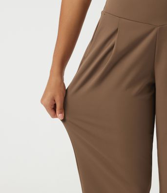 Halara Flex™ DayStretch High Waisted Tapered Rolled Hem Work Pants with Pockets Halara Flex™ DayStretch High Waisted Tapered Rolled Hem Work Pants with Pockets
