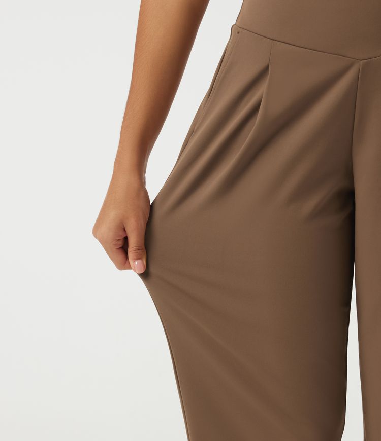 Halara Flex™ DayStretch High Waisted Tapered Rolled Hem Work Pants with Pockets Halara Flex™ DayStretch High Waisted Tapered Rolled Hem Work Pants with Pockets