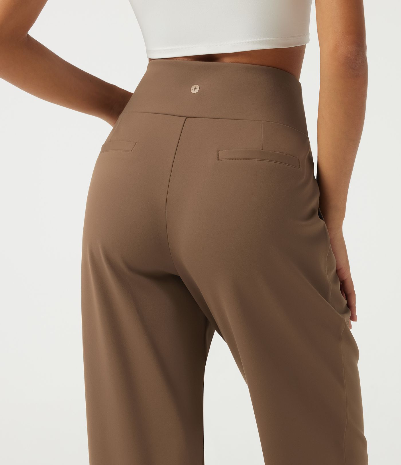 Halara Flex™ DayStretch High Waisted Tapered Rolled Hem Work Pants with Pockets Halara Flex™ DayStretch High Waisted Tapered Rolled Hem Work Pants with Pockets