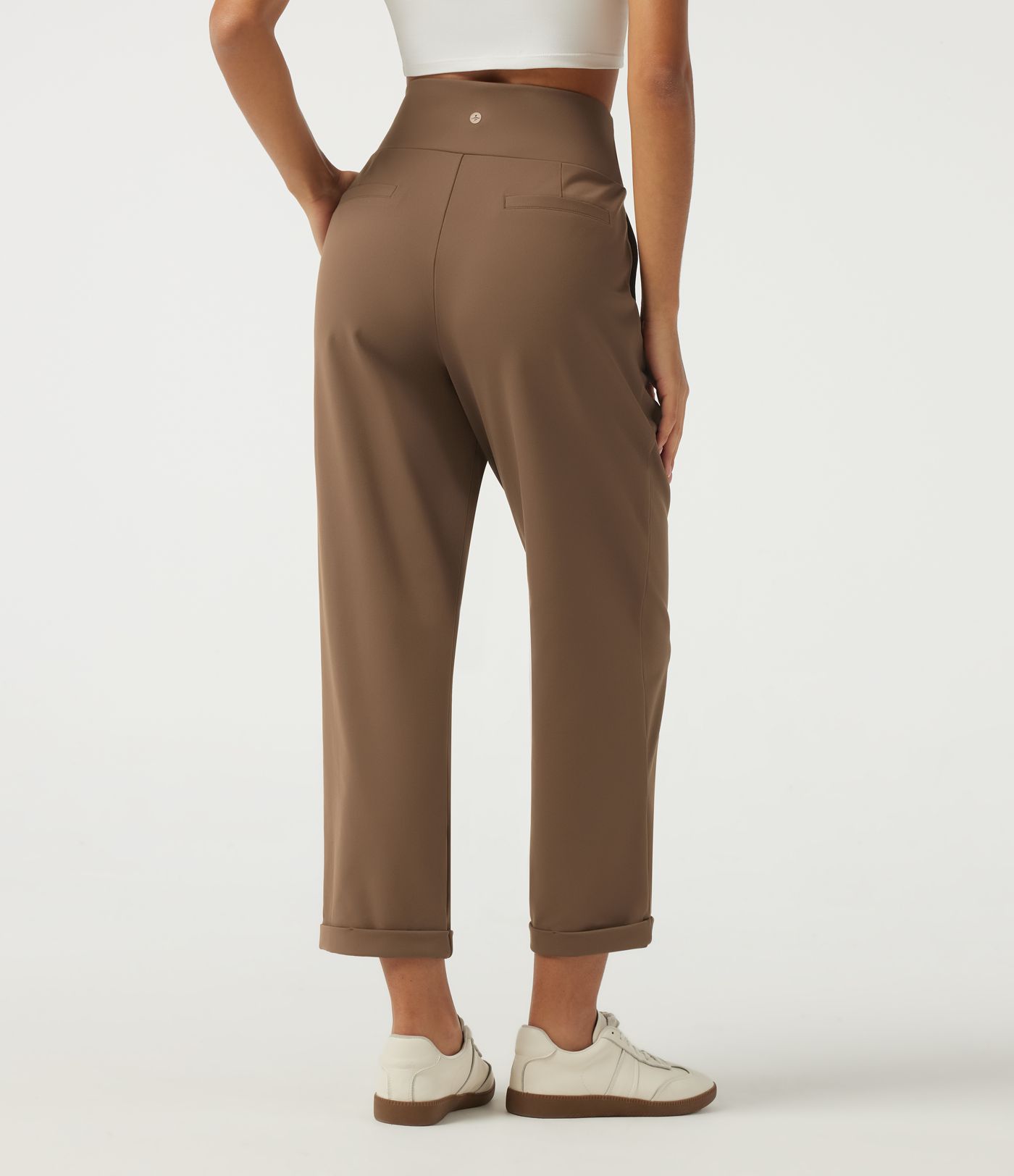 Halara Flex™ DayStretch High Waisted Tapered Rolled Hem Work Pants with Pockets Halara Flex™ DayStretch High Waisted Tapered Rolled Hem Work Pants with Pockets