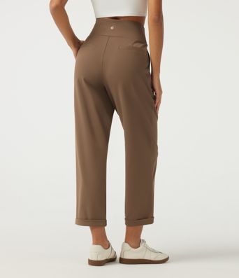 Halara Flex™ DayStretch High Waisted Tapered Rolled Hem Work Pants with Pockets Halara Flex™ DayStretch High Waisted Tapered Rolled Hem Work Pants with Pockets