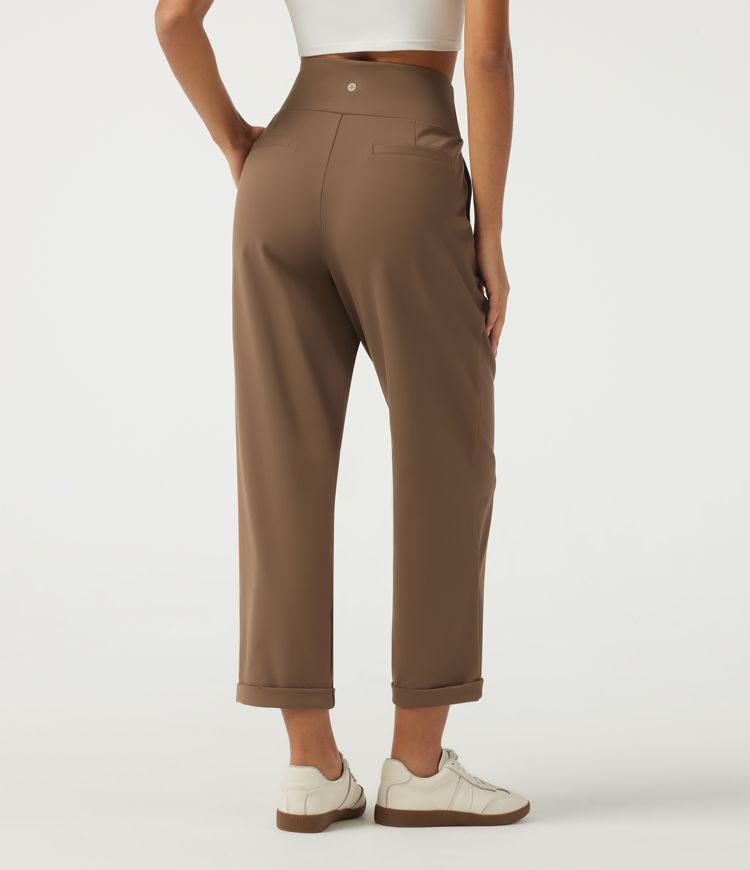 Halara Flex™ DayStretch High Waisted Tapered Rolled Hem Work Pants with Pockets Halara Flex™ DayStretch High Waisted Tapered Rolled Hem Work Pants with Pockets