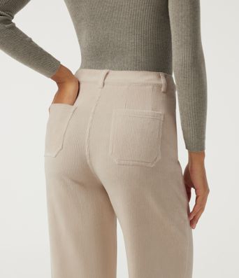 High Waisted Tummy Control Wide Leg Corduroy Casual Pants with Pockets High Waisted Tummy Control Wide Leg Corduroy Casual Pants with Pockets