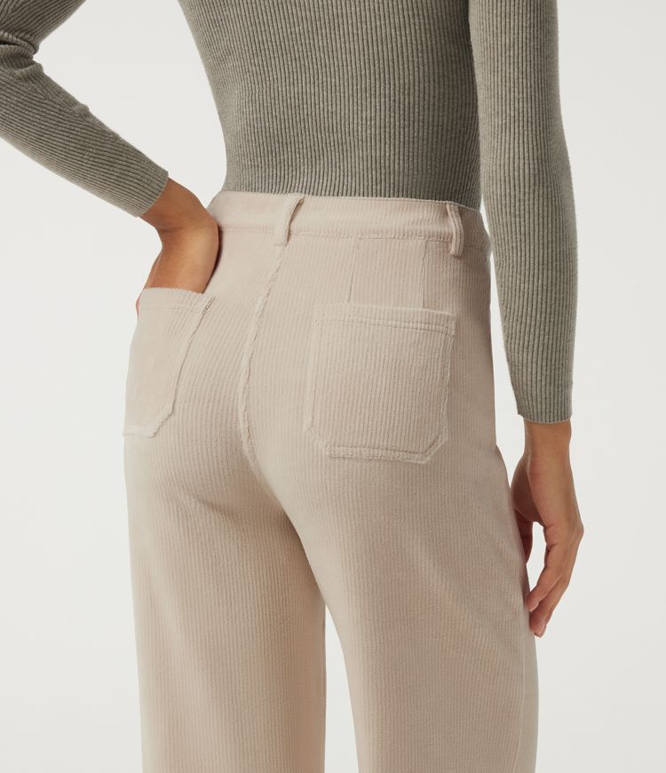 High Waisted Tummy Control Wide Leg Corduroy Casual Pants with Pockets High Waisted Tummy Control Wide Leg Corduroy Casual Pants with Pockets