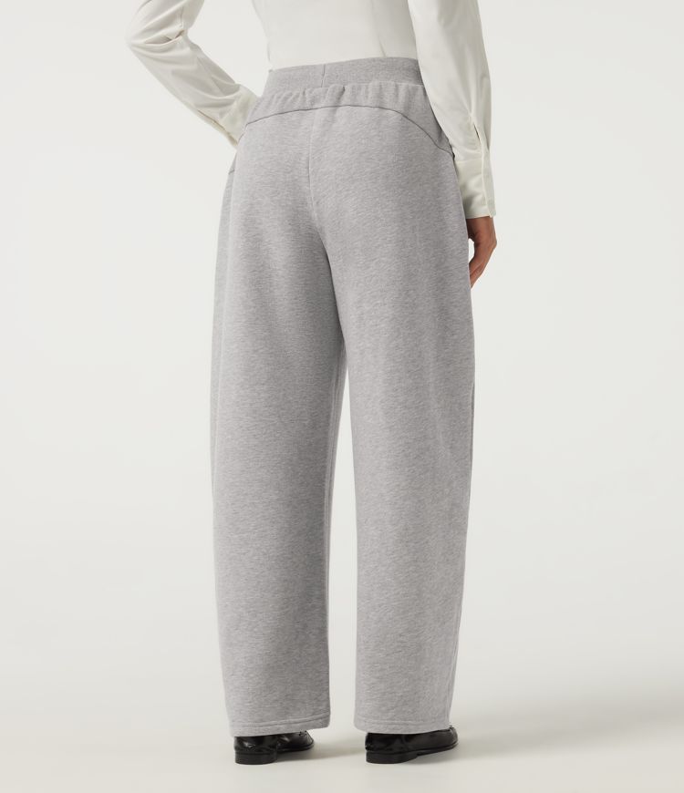 Mid Rise Drawstring Barrel Leg Fleece Casual Sweatpants with Pockets Mid Rise Drawstring Barrel Leg Fleece Casual Sweatpants with Pockets