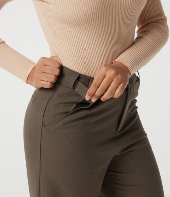 High Waisted Straight Leg Work Pants with Pockets High Waisted Straight Leg Work Pants with Pockets