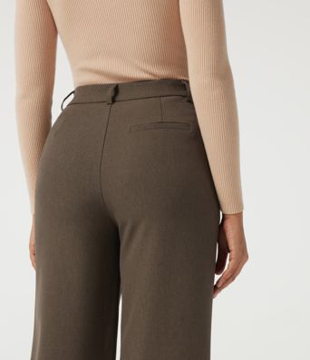 High Waisted Straight Leg Work Pants with Pockets High Waisted Straight Leg Work Pants with Pockets