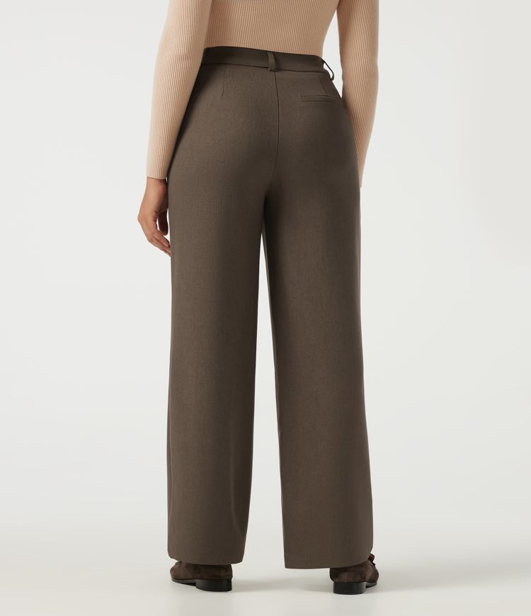 High Waisted Straight Leg Work Pants with Pockets High Waisted Straight Leg Work Pants with Pockets