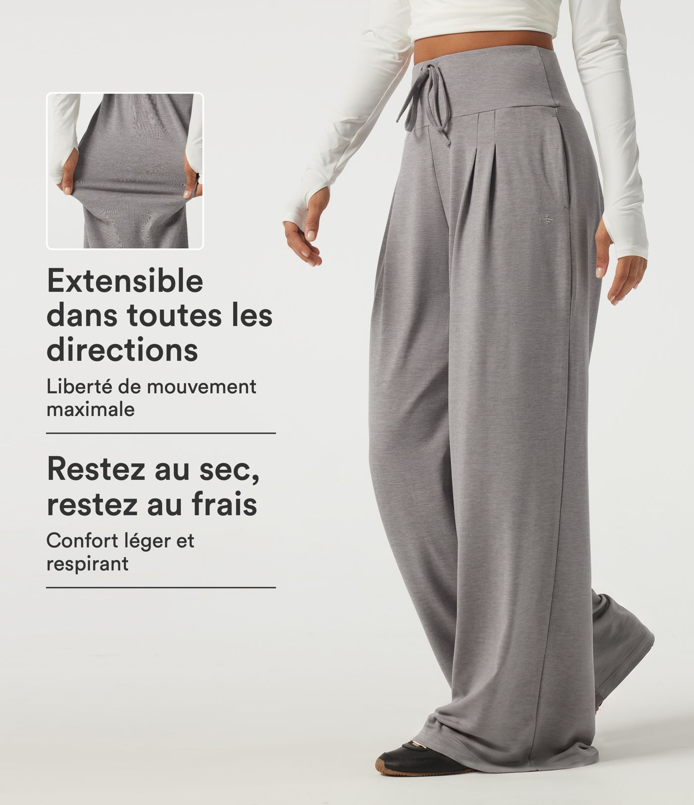 Jogging baggy taille haute brodé avec poches Jogging baggy taille haute brodé avec poches
