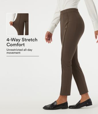 DayStretch High Waisted Slim Pintuck Work Pants DayStretch High Waisted Slim Pintuck Work Pants