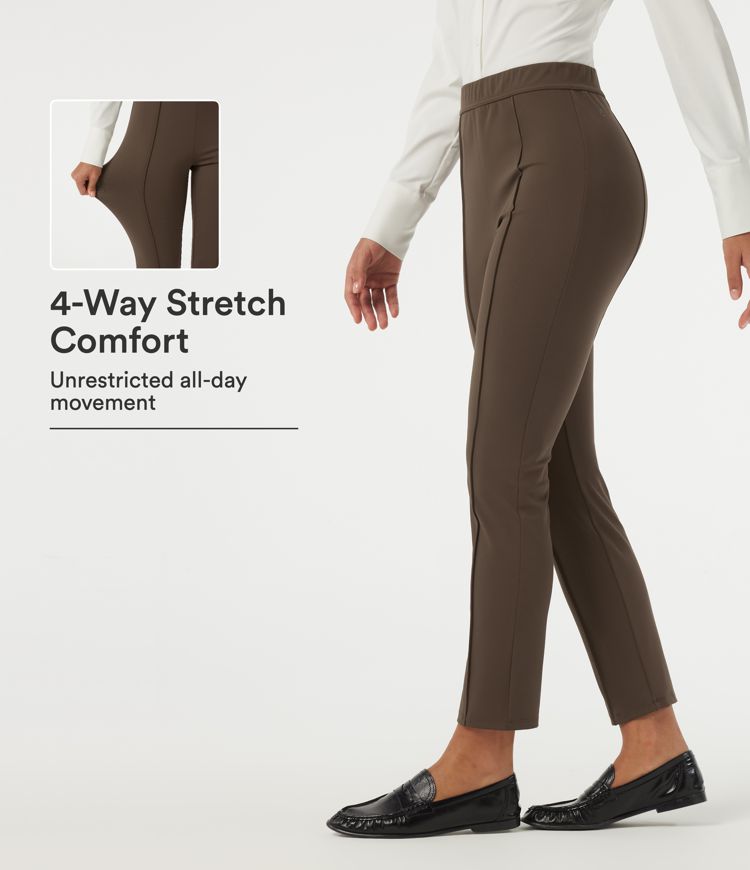 DayStretch High Waisted Slim Pintuck Work Pants DayStretch High Waisted Slim Pintuck Work Pants