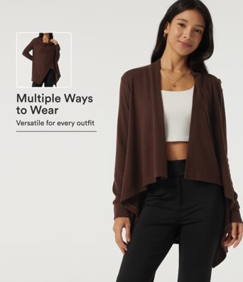 Long Sleeve Asymmetric Wrapped Casual Top Long Sleeve Asymmetric Wrapped Casual Top