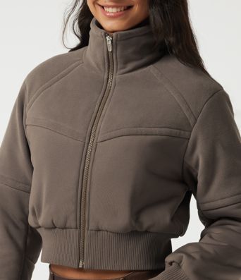 Stand Collar Long Sleeve Casual Padded Jacket