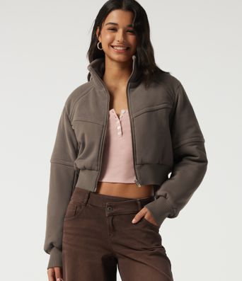 Stand Collar Long Sleeve Casual Padded Jacket