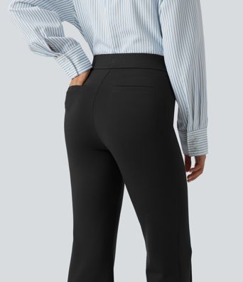 Halara Flex™ High Waisted Pintuck Work Bootcut Pants with Pockets