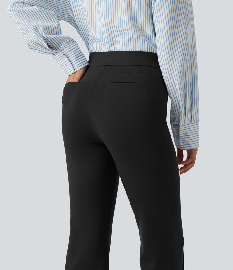 Halara Flex™ High Waisted Pintuck Work Bootcut Pants with Pockets