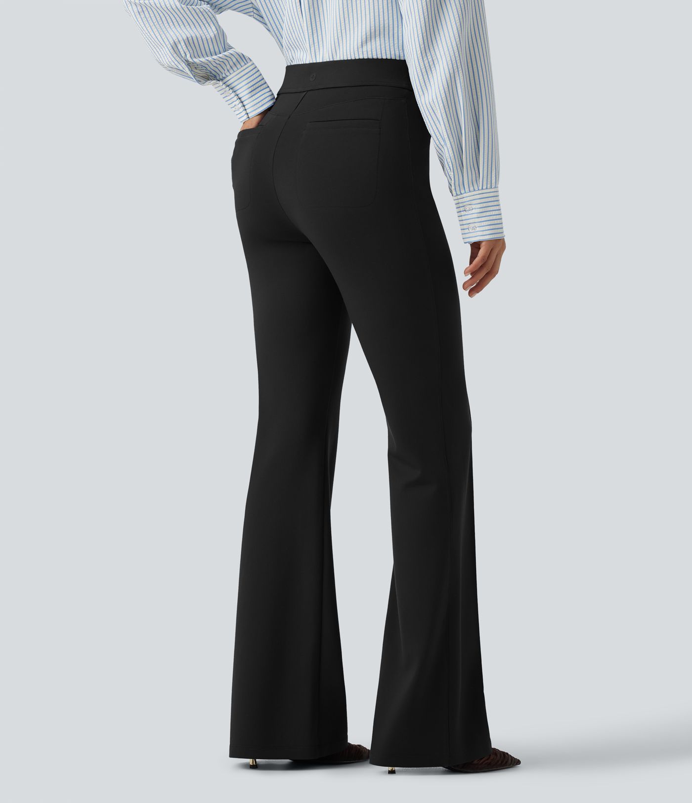 Halara Flex™ High Waisted Pintuck Work Bootcut Pants with Pockets
