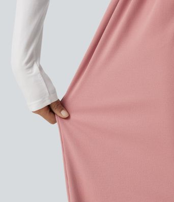 Halara Flex™ pantalon de travail en tissu gaufré, taille mi-haute, coupe large, avec poches Halara Flex™ pantalon de travail en tissu gaufré, taille mi-haute, coupe large, avec poches