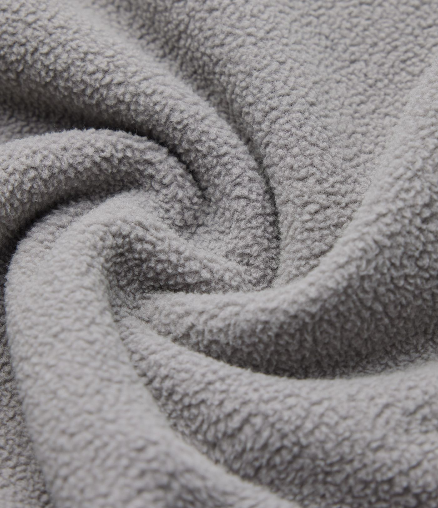 Fleece-Sweatshirt mit hohem Kragen, Kordelzug, langen Ärmeln und gerafftem Saum