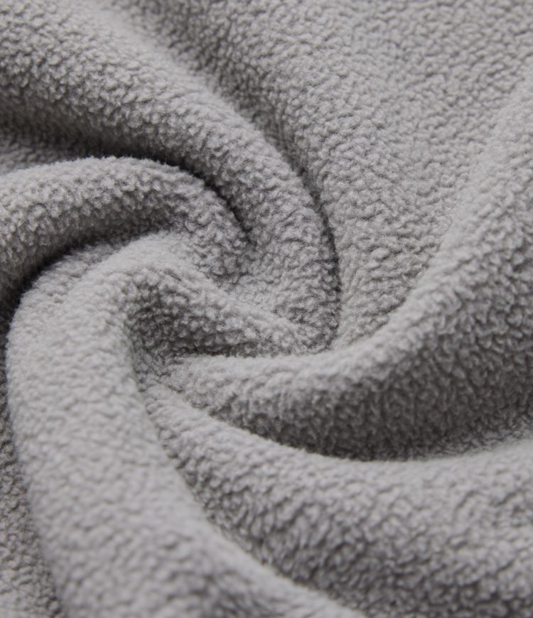 Fleece-Sweatshirt mit hohem Kragen, Kordelzug, langen Ärmeln und gerafftem Saum