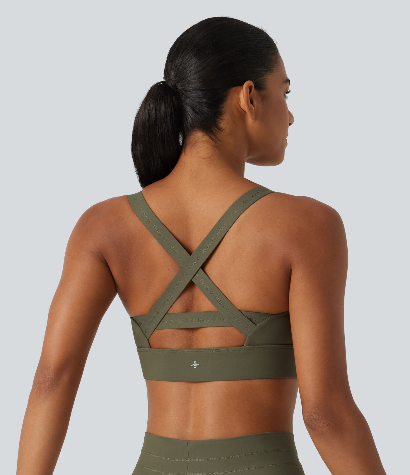 Medium Support U-Neck Built-in Bra Quick dry Running Sports Bra