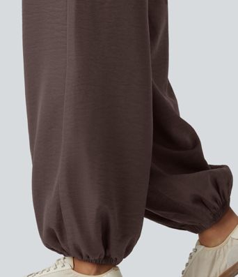 High Waisted Drawstring Casual Joggers with Pockets High Waisted Drawstring Casual Joggers with Pockets