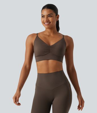 SoftlyZero™ Airy Boat Neck Flounce Long Sleeve InstantCool Yoga Sports Top with Built-in Bra SoftlyZero™ Airy Boat Neck Flounce Long Sleeve InstantCool Yoga Sports Top with Built-in Bra