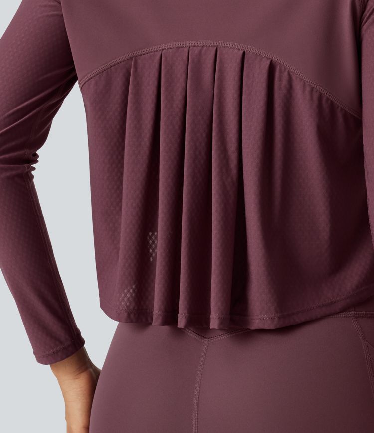 Round Neck Raglan Long Sleeve Quick Dry InstantCool Running Sports Top